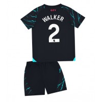 Manchester City Kyle Walker #2 3rd trikot Kinder 2023-24 Kurzarm (+ Kurze Hosen)